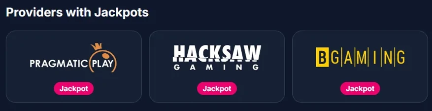 Dostawcy z jackpotami w Lukkly: Pragmatic Play, Hacksaw i BGaming